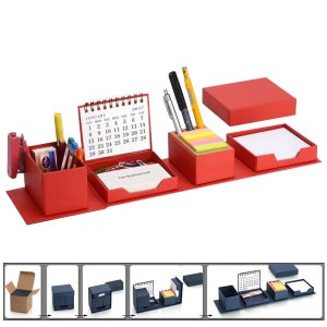 Complete Desk Set with Calendar (Transformer Expandable Cube)