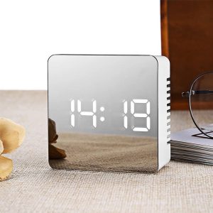 Digital Clock with Mirror Finish