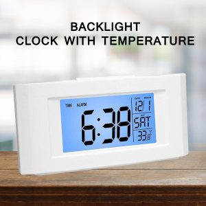 Table Clock with Backlight & Temperature