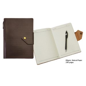 Brown-Arrow-with-Button-&-Pen-Notebook