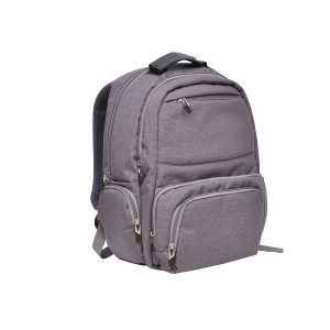 Gray-Laptop-Backpack-with-Three-Packet-in-Front