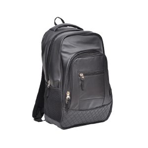Leatherette-Backpack-Black