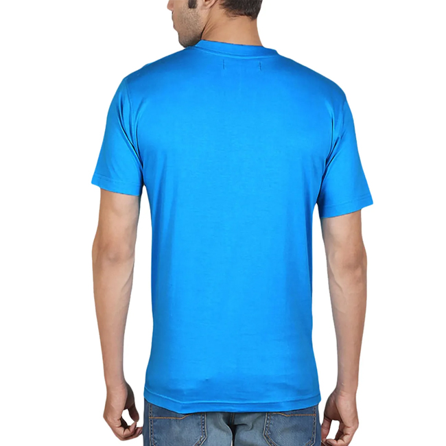 Men Round neck Sky Blue Dryfit Polyester T Shirt