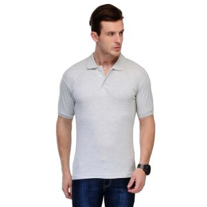 Men-White-Melange-Cotton-Polo-T-Shirt-1